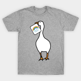 Goose with Stolen Essential Worker Rainbow Card T-Shirt